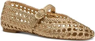 Stuart Weitzman Prim Mary Jane in Golden at Nordstrom, Size 8.5