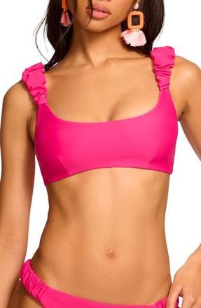 Ramy Brook Rachel Ruffle Strap Bikini Top in Perfect Pink at Nordstrom Rack, Size X-Large