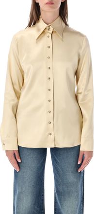 Khaite Ivy Minimalist Pointed Collar Top