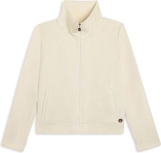 Freddy Felpa cropped in ciniglia con zip e collo alto