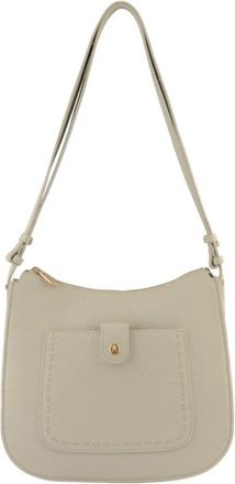 Pourchet Bride Soft Crossbody Bag - Dames - Schoudertassen - Beige - ONE Size - Leer - Tassen