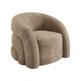 Sweeek Sill&oacute;n org&aacute;nico de tela, pardo