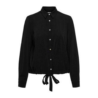 &Co Woman Lotus Blouse - Dames - Blouses & Shirts - Zwart - Maat: XS Poliester