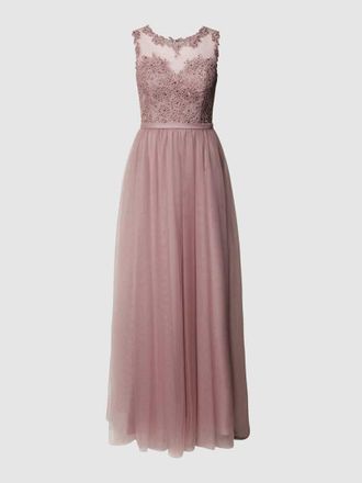Mascara Abendkleid mit Ziersteinbesatz in Mauve, Gr&ouml;&szlig;e 34