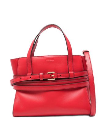 Moschino Structured Red Calf Leather Handbag