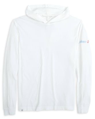 Johnnie-O Mens Edison T-Shirt Hoodie In White