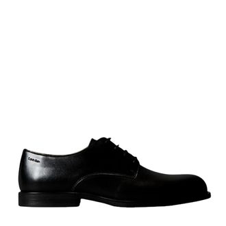 Calvin Klein Leren Gevoerde Derby Veterschoenen - Heren - Nette schoenen - Zwart - 41 EU - Leer - Schoenen