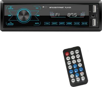 OEM Autorradio Manos Libres Bluetooth De 12 V Con Usb Y Reproductor De Mp3, 7 Led De Colores, Compatible Con Tel&eacute;fonos Ios Y Android