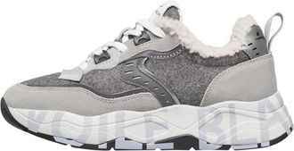 Voile Blanche Club 105 Fur - Dames - Sneakers - Grijs - 35 EU - Wol - Schoenen