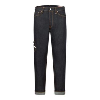 Evisu Jeans Regular Fit Multi-tasche con Gabbiano - - Jeans - Uomo - Blu - W32