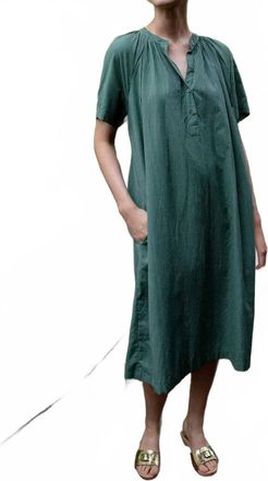 M.Patmos Adelphi Belted Dress In Olive Stripe