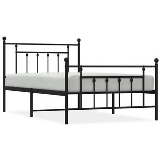 Berkfield Home Metal Bed Frame with Headboard & Footboard Black 100x200 cm