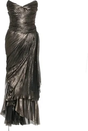 Maria Lucia Hohan Metallic-effect Lace-up Dress
