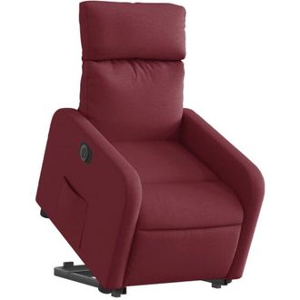 vidaXL Vidaxl - Sill&oacute;n El&eacute;ctrico Reclinable Elevable De Tela Rojo Tinto