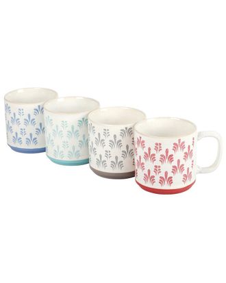 Gibson Home Dnu Gibson Home Morning Mist 4Pc Stoneware Mug Set
