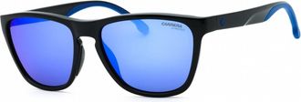 Carrera Blue Mirror Square Unisex Sunglasses CARRERA 8058/S 0D51/Z0 56