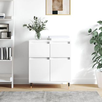vidaXL Aparador De Madera Contrachapada Blanco 60x35x70 Cm Vidaxl