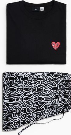 H&M 2-teiliges Loungewear-Set - Schwarz