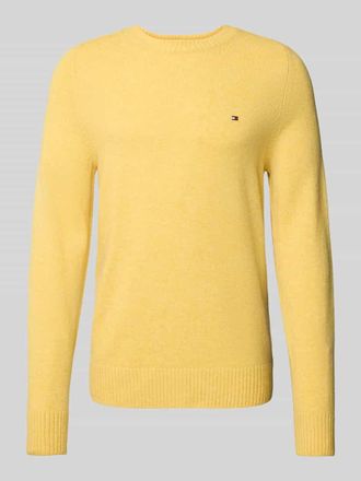 Tommy Hilfiger Regular Fit Strickpullover aus feinster Wolle in GELB, Gr&ouml;&szlig;e XXXL