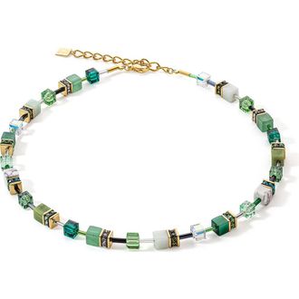 Coeur de Lion Geocube Iconic Precious Necklace in Green at Nordstrom