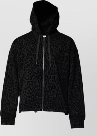 Dolce & Gabbana leopard print hooded zip sweatshirt