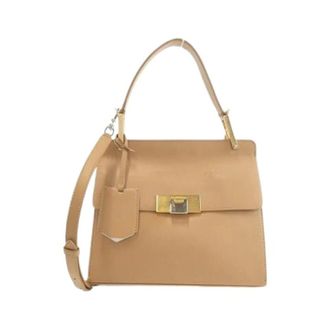 Balenciaga Pre-owned Handbags, female, Beige, Size: ONE SIZE Pre-owned Le Dix Cartable Leather Shoulder Bag