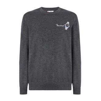 MC2 Saint Barth Round-neck Knitwear, male, Gray, M, Heron Light Jumper