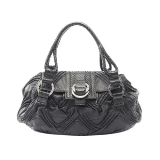 Bulgari Pre-owned Handbags, female, Black, Size: ONE SIZE Pre-owned Chandra Leather Handbag