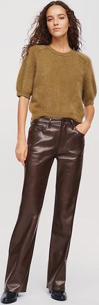 Citizens Of Humanity Genova Leather Low-Rise Bootcut Pants