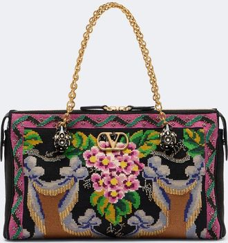 Valentino Garavani Panthea Medium embroidered shoulder bag