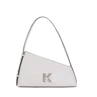 Karl Lagerfeld Shoulder Bags, female, White, Size: ONE SIZE Geo Leather Shoulderbag Shiny