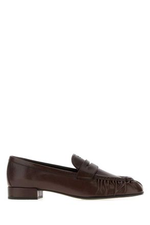 Prada Brown Leather Loafers