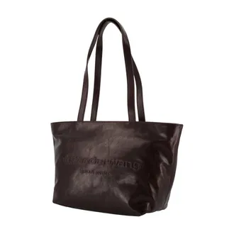 Alexander Wang Debossed Logo Leather Tote Bag - Brown
