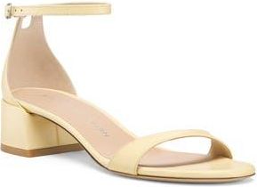 Stuart Weitzman Nudist Block Heel Sandal in Lemon Chiffon at Nordstrom Rack, Size 4.5