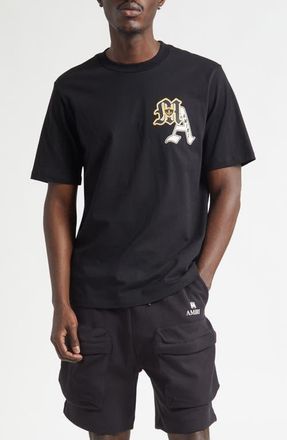 Amiri Varsity Patch T-Shirt in Black at Nordstrom, Size Xxx-Large