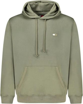 Tommy Hilfiger Groene Katoenen Heren Sweater Hoodie - Heren - Hoodies - Groen - S - Katoen - Hoodies & sweatvesten