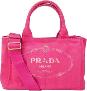 Prada Pre-owned Tote Bags, female, Pink, Size: ONE SIZE Pre-owned Vintage Tote Bag