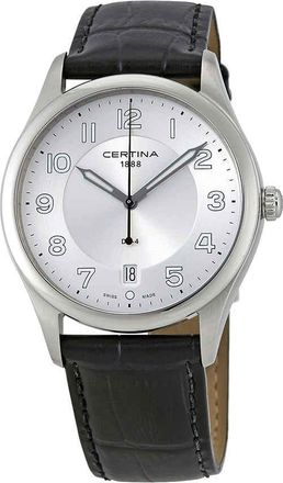 Certina DS-4 Silver Dial Black Leather Mens Watch C022.410.16.030.00