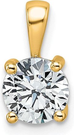 Diamond2Deal 14k Yellow Gold Round 1 Ct Lab Grown Diamond Pendant