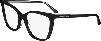 Calvin Klein Womens Rectangle Eyeglasses Frame In Black