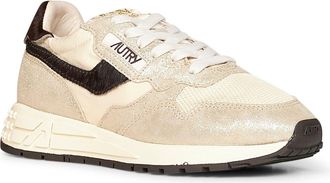 Autry Womens Sneakers Reelwind Low Gold Nylon Trainers