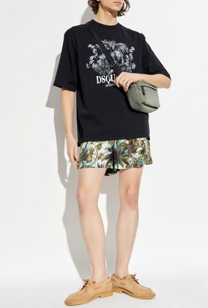 Dsquared2 T-shirt With Print, Mens, Black