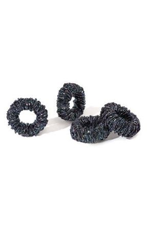 Tiramisu Iridescent Galaxy Weave Set of 4 Napkin Rings in Blue at Nordstrom Rack