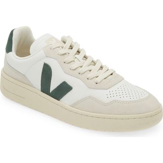 Veja V-90 Leather Sneaker in Extra-White Cyprus at Nordstrom, Size 40