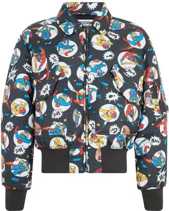 Moschino Jassen, Heren, Veelkleurig, S, Polyester, Bomberjack