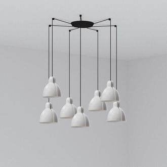 Faro Barcelona Faro Venice L&aacute;mpara Colgante De 7 Luces En Forma De Gota De Racimo Blanco
