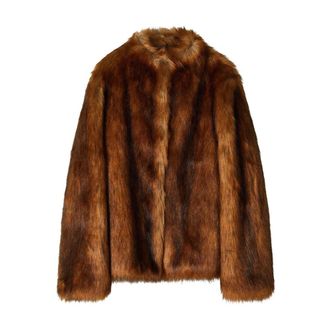 Patrizia Pepe Chaqueta con Estampado de Zorro - Jackets - Mujer - Marr&oacute;n - XS