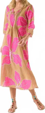 Oneseason Cadaques Long Poppy Dress In Pink