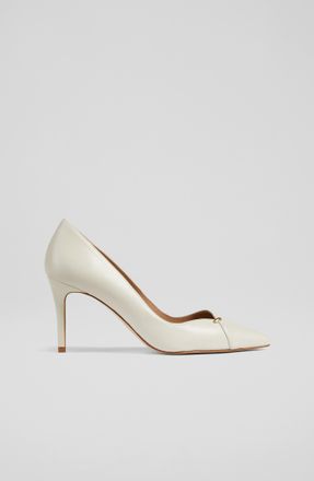 L.k. Bennett Womens Fiora Closed Courts,Off White - Size UK 7