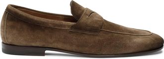 Santoni Mens Carlo Suede Loafers In Brown